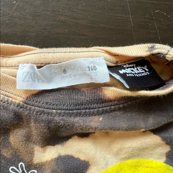 Kids repurposed bleached tee Zara Mickey Mouse - Picture 3 of 3